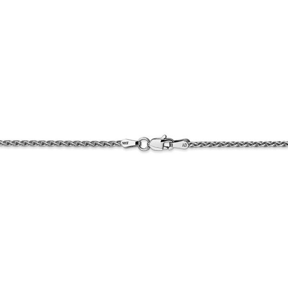 1.75mm, 14k White Gold, Solid Parisian Wheat Chain Necklace, 16 Inch - Picture 4 of 8